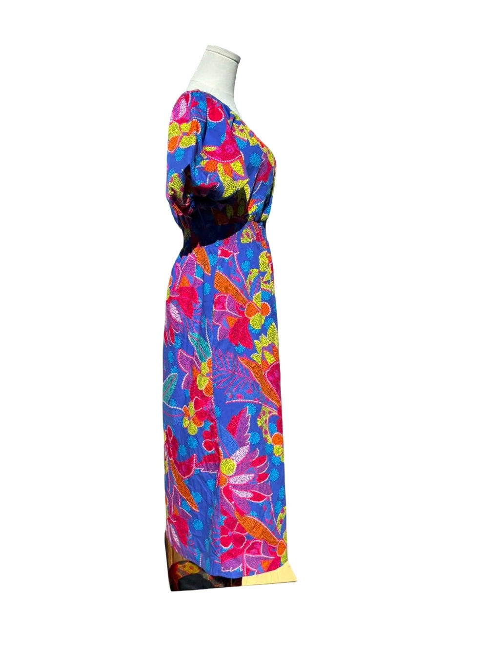 Sugarlips Amazonia Blue Bridgette One Shoulder Midi Dress - Picture 8 of 13